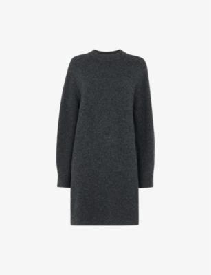 Ava round-neck wool knitted mini dress by WHISTLES
