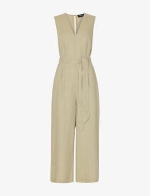 Belted Wide-Leg Linen Jumpsuit by WHISTLES