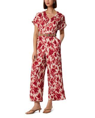Blurred Floral Belted Jumpsuit by WHISTLES