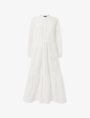 Broderie Tie-Waist Cotton Midi Dress by WHISTLES