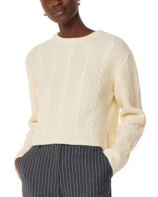 Cable Detail Crewneck Knit Sweater by WHISTLES