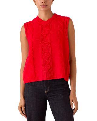 Cable Knit Sleeveless Sweater by WHISTLES