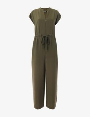 Cap-Sleeved Drawstring-Waist Woven Jumpsuit by WHISTLES