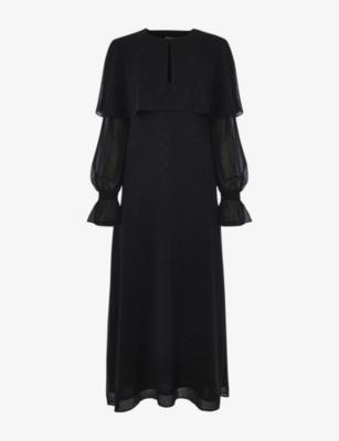 Cape Hot-Fix Woven Midi Dress by WHISTLES