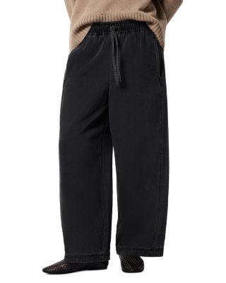Casual Denim Barrel Jeans in Washed Black by WHISTLES