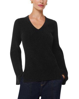 Chenille V Neck Knit Sweater by WHISTLES