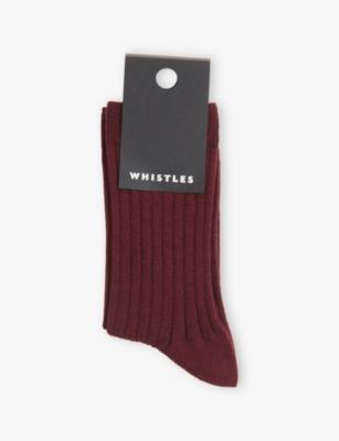 Classic Ribbed Stretch-Cotton Socks by WHISTLES