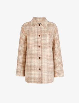 Classic checked wool-blend overshirt by WHISTLES
