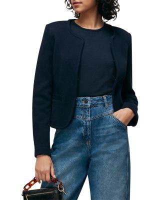 Collarless Jersey Jacket by WHISTLES