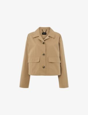 Cropped Relaxed-Fit Woven Trench Jacket by WHISTLES