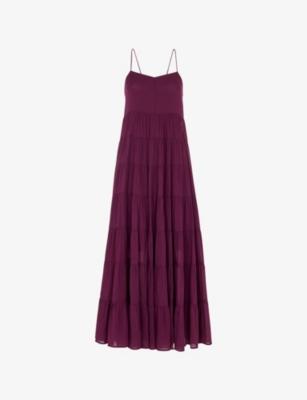 Curved-Neck Sleeveless Tiered Cotton Maxi Dress by WHISTLES