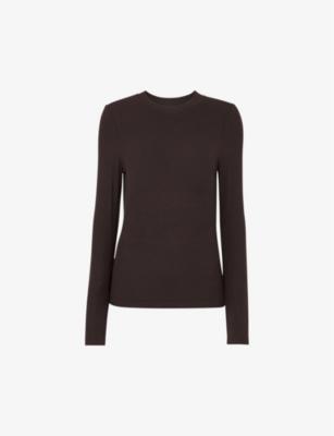 Essential ribbed stretch-woven T-shirt by WHISTLES