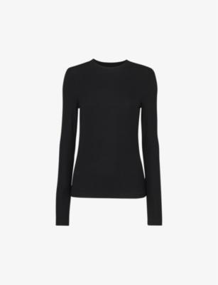 Essential round-neck stretch-woven sweatshirt by WHISTLES