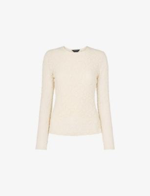 Floral-Pattern Slim-Fit Stretch-Lace Top by WHISTLES