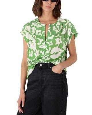 Floral Print Keyhole Top by WHISTLES