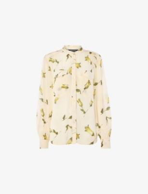 Floral-Print Long-Sleeve Woven Blouse by WHISTLES