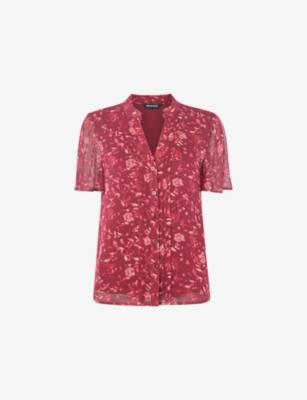 Floral-Print V-Neck Woven Blouse by WHISTLES