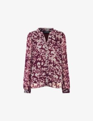 Floral-Print V-Neck Woven Blouse by WHISTLES