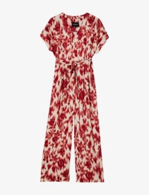 Floral Tie-Waist Woven Jumpsuit by WHISTLES