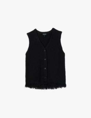 Fringe-Trim Boucle-Knit Tank Top by WHISTLES