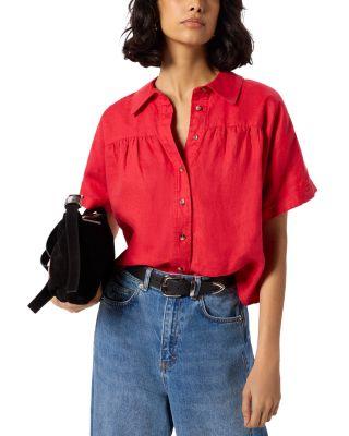 Gathered Linen Shirt by WHISTLES