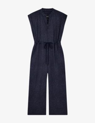 Grid-Pattern Sleeveless Lyocell Jumpsuit by WHISTLES