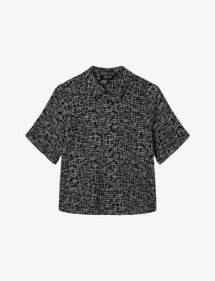 Grid-Print Short-Sleeved Woven Shirt by WHISTLES