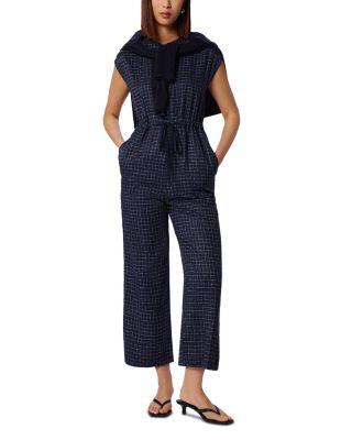 Grid Print Sleeveless Jumpsuit by WHISTLES