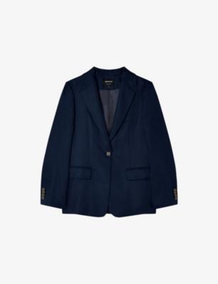 Hopsack Relaxed-Fit Woven Blazer by WHISTLES