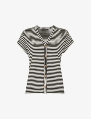 Jilly relaxed-fit striped cotton top by WHISTLES