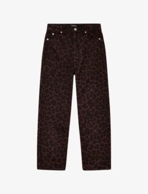Leopard-Print Barrel-Leg Jean by WHISTLES