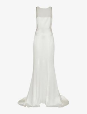 Lina low-back satin wedding dress by WHISTLES
