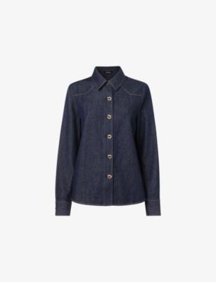 Long-Sleeved Contrast-Stitched Denim Shirt by WHISTLES