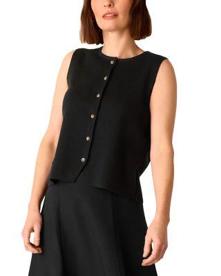 Lucy Button Front Knit Tank Top by WHISTLES