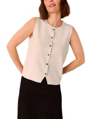 Lucy Button Front Knit Tank Top by WHISTLES