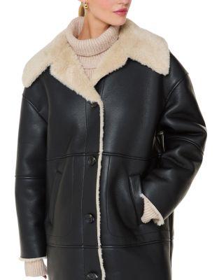 Luella Faux Fur Trim Coat by WHISTLES