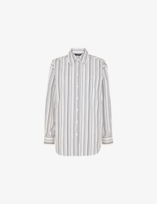 Mixed Stripe Oversized Cotton Shirt by WHISTLES