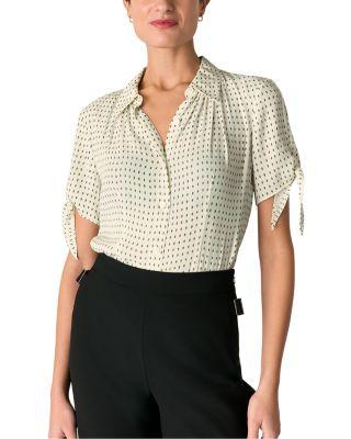 Oval Spot Tie Sleeve Shirt by WHISTLES