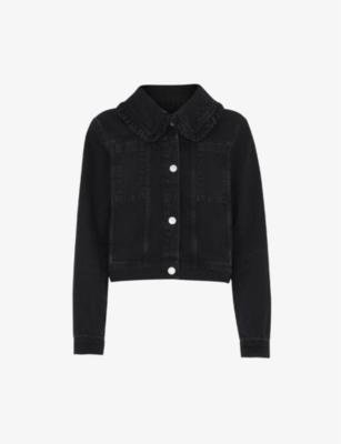 Oversized-collar boxy-fit denim jacket by WHISTLES