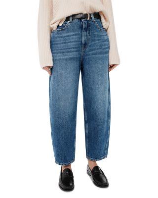 Petite High Rise Barrel Leg Jeans in Denim by WHISTLES