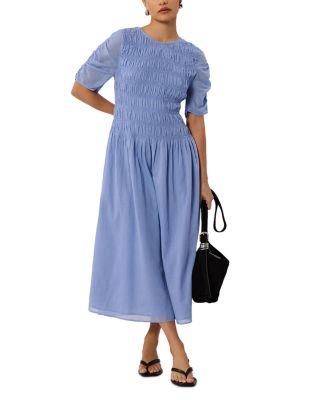 Petite Shirred Panel Cotton Dress by WHISTLES