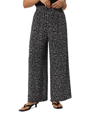 Petite Woven Grid Crop Trousers by WHISTLES