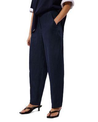 Petites Linen Barrel Leg Trousers by WHISTLES