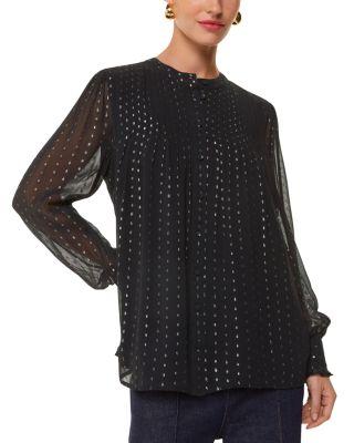 Petites Metallic Stripe Shirt by WHISTLES