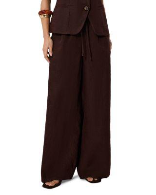 Petites Wide Leg Linen Trousers by WHISTLES