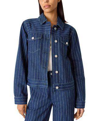 Pinstriped Denim Jacket by WHISTLES