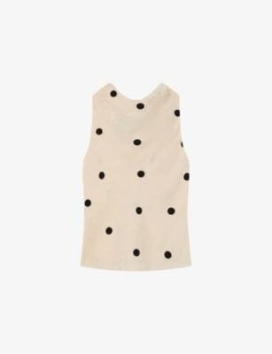 Polka-Dot Halterneck Satin Blouse by WHISTLES