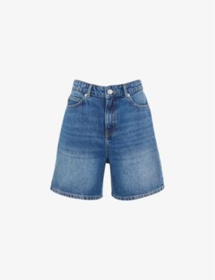 Regular-fit high-rise denim shorts by WHISTLES