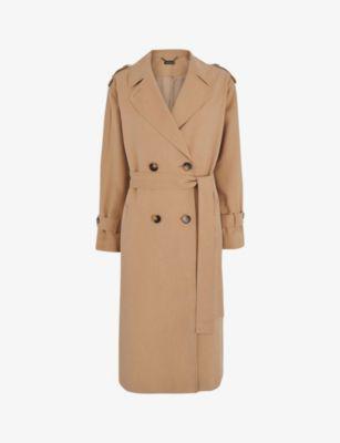 Riley double-breasted woven trench coat by WHISTLES