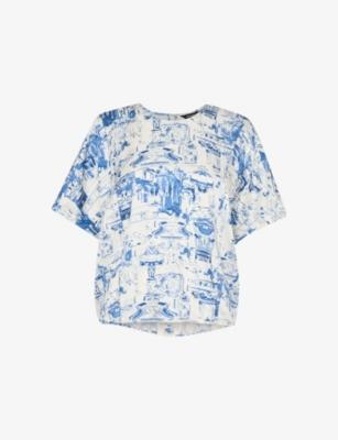 Rome-Print Regular-Fit Woven Blouse by WHISTLES